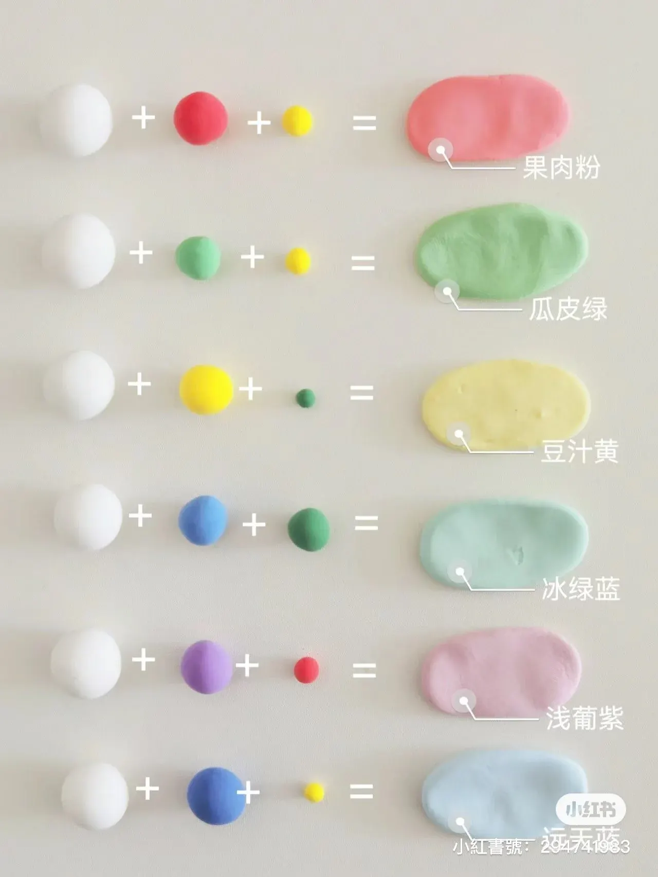黏土可以調色嗎？8 大色系混色教學 幼兒也能輕易上手