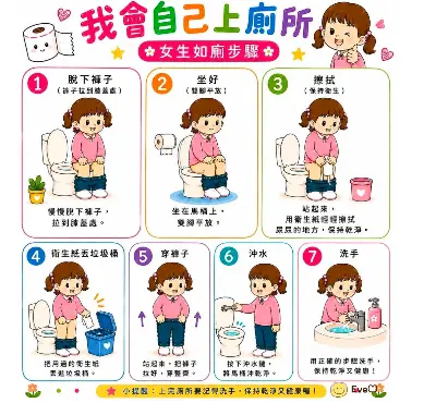 小女生我會自己上廁所