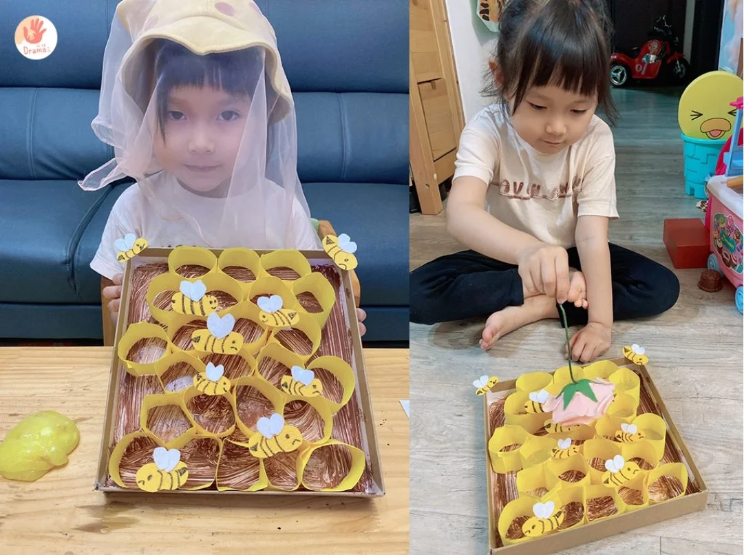蜜蜂主題感官遊戲！跟著抓媽一起手作蜂窩、採蜂蜜、當養蜂人