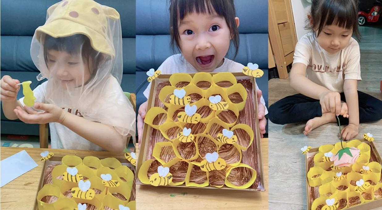 蜜蜂主題感官遊戲！跟著抓媽一起手作蜂窩、採蜂蜜、當養蜂人