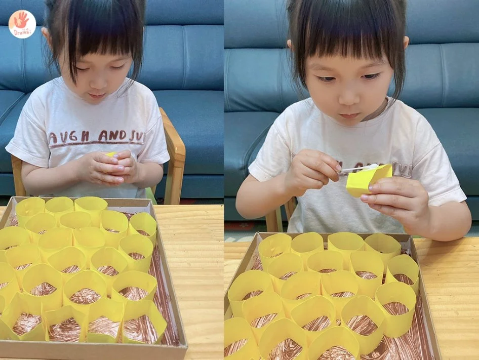 蜜蜂主題感官遊戲！跟著抓媽一起手作蜂窩、採蜂蜜、當養蜂人