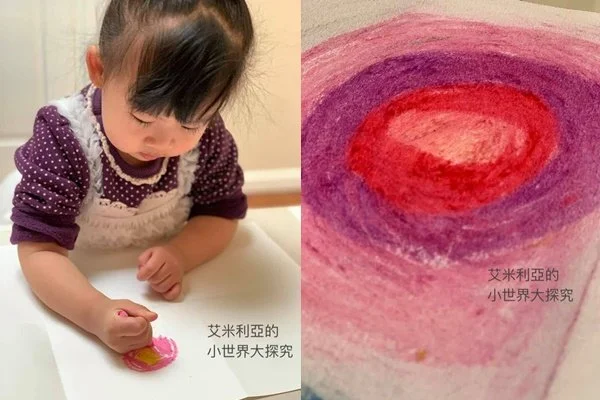 帶著小朋友學瓦斯里‧康丁斯基畫同心圓！跟著艾米利亞一起用粉蠟筆畫幾何圓圈圈