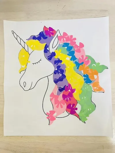 3種獨角獸主題遊戲!Nyle分享撕貼畫底圖,大家一起學注音、做美勞(免費下載)