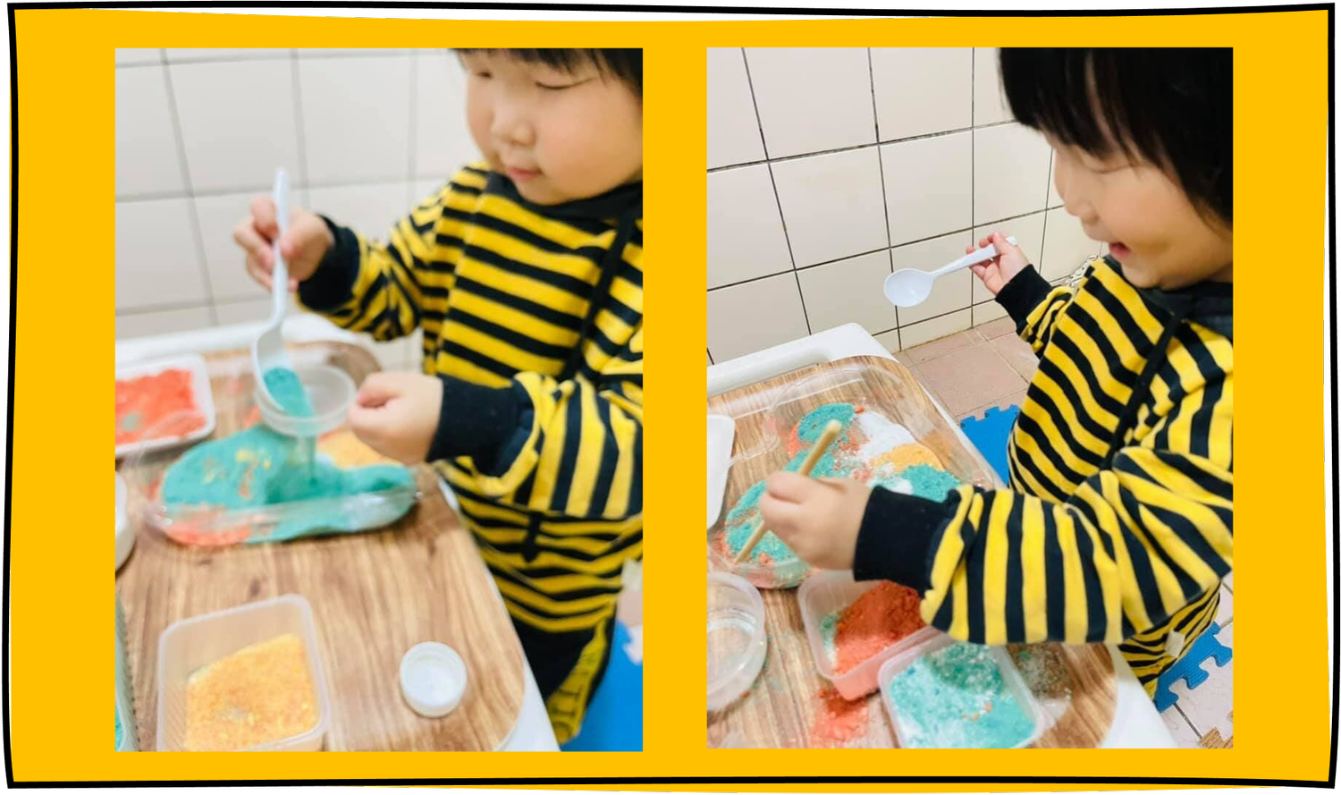 「彩色沙」怎麼玩?幼兒感官開發必備好物