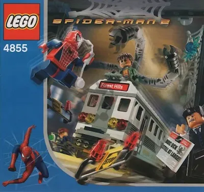 4855 Spider-Man's Train Rescue，還原電影中蜘蛛人與八爪博士在電車上交戰