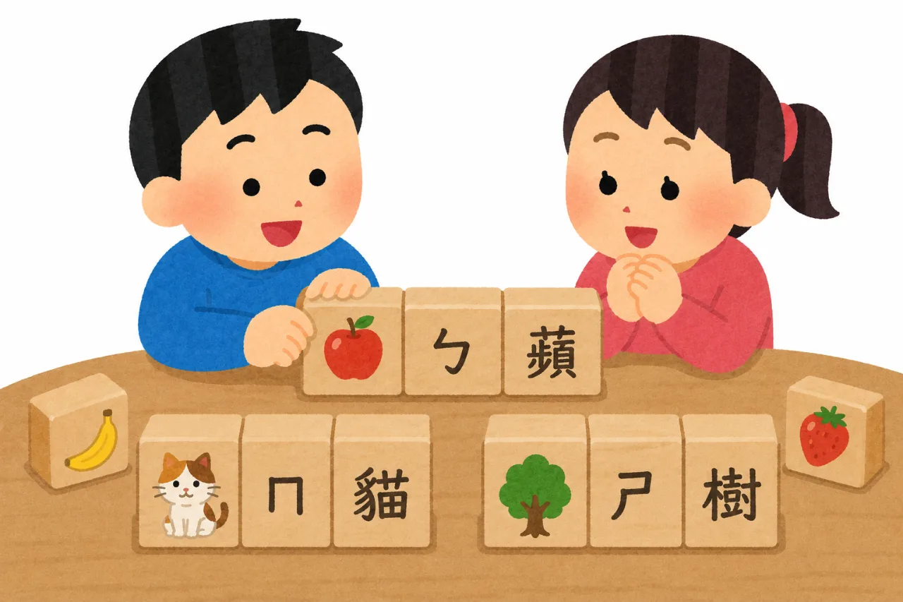 圖文配對字卡（木塊版）