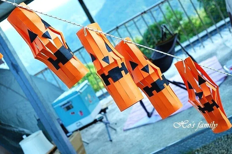 南瓜燈籠DIY！跟著1+1=3。小Yo之家用摺紙做萬聖節佈置